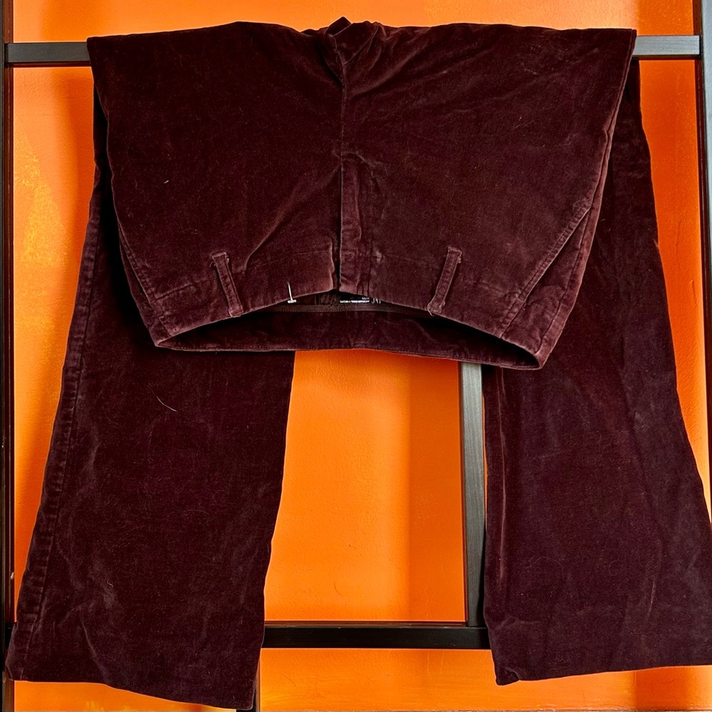 💚💚5/$25💚💚 INC Purple Velvet Pants - Mid-rise, Boitcut